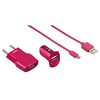 Micro USB nabíjecí set Picco 3v1, růžová
